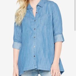 Motherhood Maternity chambray button down